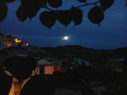 levée de lune - vue de la terrasse
